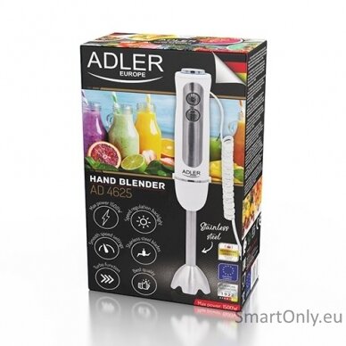 Adler Hand blender AD 4625w Hand Blender 1500 W Number of speeds 5 Turbo mode White