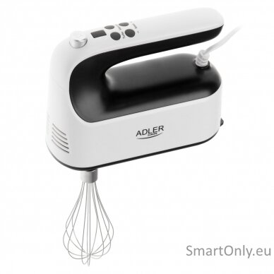 Adler Hand Mixer | AD 4229 | Hand Mixer | 600 W | Number of speeds 9 | Turbo mode | Black/White