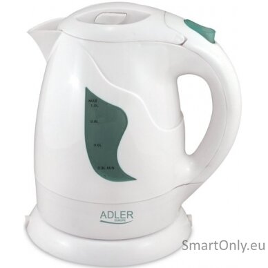 Adler Kettle AD 08 Standard 850 W 1 L Plastic 360° rotational base White