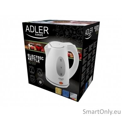 Adler Kettle AD 1207 Standard 2000 W 1.5 L Plastic 360° rotational base White 10