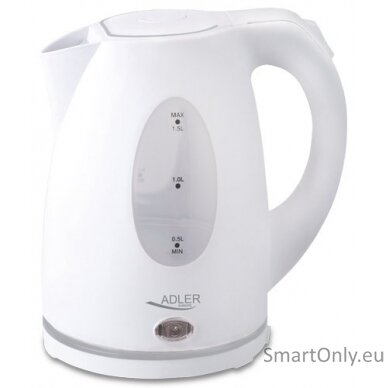 Adler Kettle AD 1207 Standard 2000 W 1.5 L Plastic 360° rotational base White