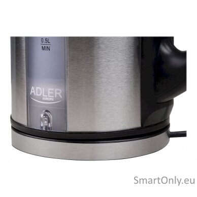 Adler Kettle AD 1216 Standard 2000 W 1.7 L Stainless steel 360° rotational base Stainless steel 11