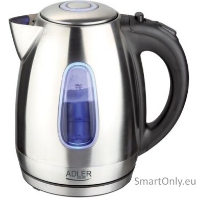 Adler Kettle AD 1223 Standard 2200 W 1.7 L Stainless steel 360° rotational base Stainless steel