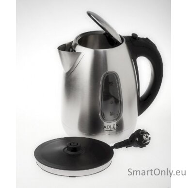 Adler Kettle AD 1223 Standard 2200 W 1.7 L Stainless steel 360° rotational base Stainless steel 3