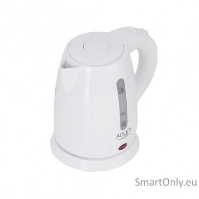 Adler Kettle AD 1272 Electric 1600 W 1 L Stainless steel/Polypropylene 360° rotational base White