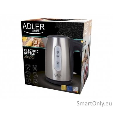 Adler Kettle AD 1273 Standard 1200 W 1 L Stainless steel 360° rotational base Stainless steel 5