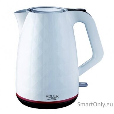 Adler Kettle AD 1277 Standard 2200 W 1.7 L Plastic 360° rotational base White