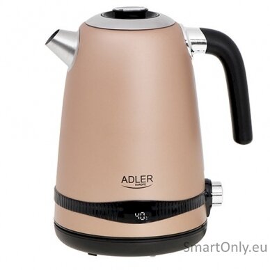 Adler Kettle AD 1295	 Electric 2200 W 1.7 L Stainless steel 360° rotational base Golden 1