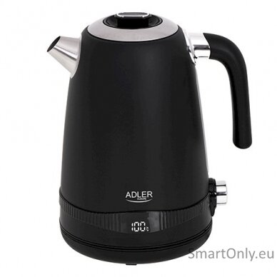 Adler Kettle AD 1295b Electric 2200 W 1.7 L Stainless steel 360° rotational base Black 3