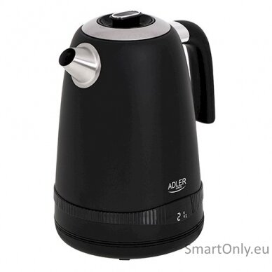 Adler Kettle AD 1295b Electric 2200 W 1.7 L Stainless steel 360° rotational base Black 5