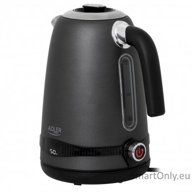 Adler Kettle | AD 1295g SS | Electric | 2200 W | 1.7 L | Stainless Steel | 360° rotational base | Grey 1