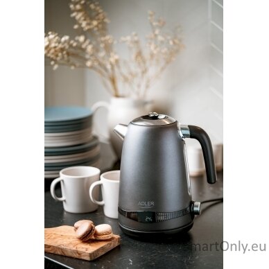 Adler Kettle | AD 1295g SS | Electric | 2200 W | 1.7 L | Stainless Steel | 360° rotational base | Grey 5