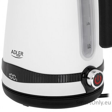 Adler Kettle AD 1295w	 Electric 2200 W 1.7 L Stainless steel 360° rotational base White 1