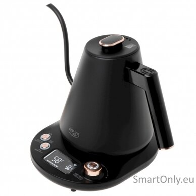 Adler Kettle | AD 1349 | Electric | 1100 W | 1 L | Stainless steel | 360° rotational base | Black/Gold 1