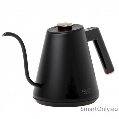 Adler Kettle | AD 1349 | Electric | 1100 W | 1 L | Stainless steel | 360° rotational base | Black/Gold 2