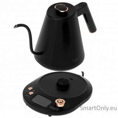 Adler Kettle | AD 1349 | Electric | 1100 W | 1 L | Stainless steel | 360° rotational base | Black/Gold 3