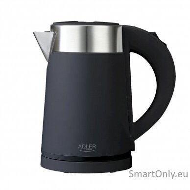 Adler | Kettle | AD 1372 | Electric | 800 W | 0.6 L | Plastic/Stainless steel | 360° rotational base | Black