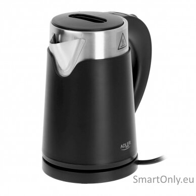 Adler | Kettle | AD 1372 | Electric | 800 W | 0.6 L | Plastic/Stainless steel | 360° rotational base | Black 2