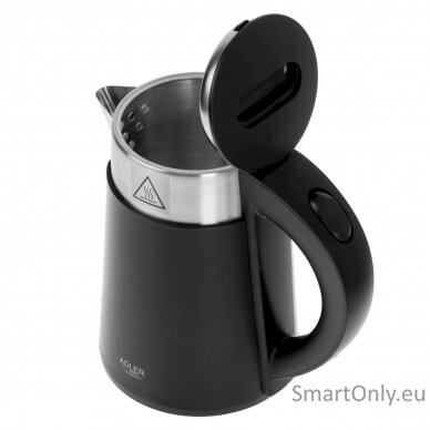 Adler | Kettle | AD 1372 | Electric | 800 W | 0.6 L | Plastic/Stainless steel | 360° rotational base | Black 4