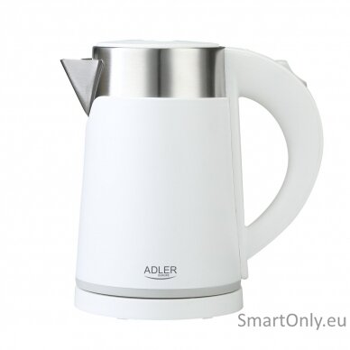 Adler Kettle  AD 1372 Electric 800 W 0.6 L Plastic/Stainless steel 360° rotational base White 1