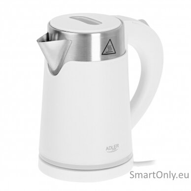 Adler Kettle  AD 1372 Electric 800 W 0.6 L Plastic/Stainless steel 360° rotational base White 2