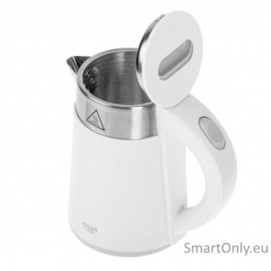 Adler Kettle  AD 1372 Electric 800 W 0.6 L Plastic/Stainless steel 360° rotational base White 5