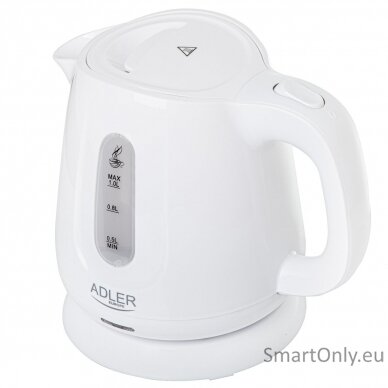 Adler Kettle | AD 1373 | Electric | 850 W | 1 L | Polypropylene | 360° rotational base | White 1