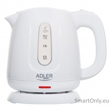 Adler Kettle | AD 1373 | Electric | 850 W | 1 L | Polypropylene | 360° rotational base | White