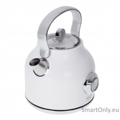 Adler Kettle with a Thermomete AD 1346w Electric 2200 W 1.7 L Stainless steel 360° rotational base White 2