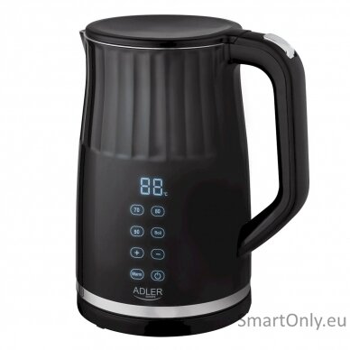 Adler Kettle with LED display | AD 1350 | Electric | 2200 W | 1.7 L | Stainless Steel | 360° rotational base | Black 1