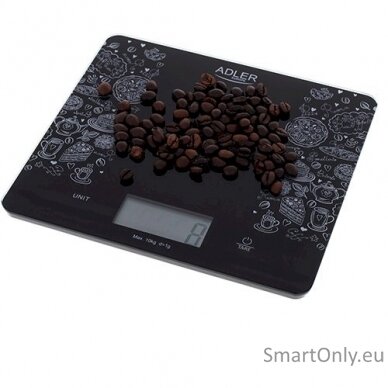 Adler Kitchen scale AD 3171 Maximum weight (capacity) 10 kg Graduation 1 g Display type LCD Black 1