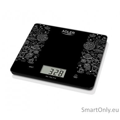 Adler Kitchen scale AD 3171 Maximum weight (capacity) 10 kg Graduation 1 g Display type LCD Black