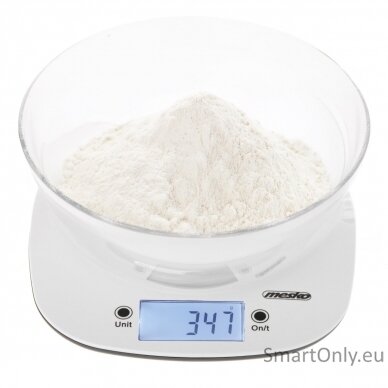 Adler Kitchen Scale with a bowl | MS 3179w | Graduation 1 g | Display type LCD | White 1