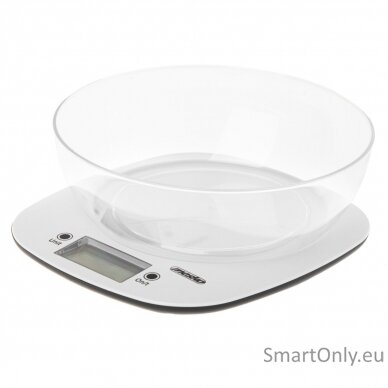 Adler Kitchen Scale with a bowl | MS 3179w | Graduation 1 g | Display type LCD | White 2