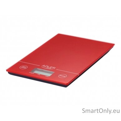 Adler Kitchen scales AD 3138 Maximum weight (capacity) 5 kg Graduation 1 g Red 3