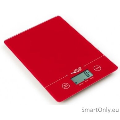 Adler Kitchen scales AD 3138 Maximum weight (capacity) 5 kg Graduation 1 g Red