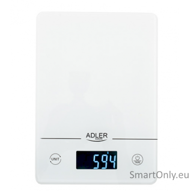 Adler Kitchen scales AD 3170 Maximum weight (capacity) 15 kg Graduation 1 g Display type LCD White 1