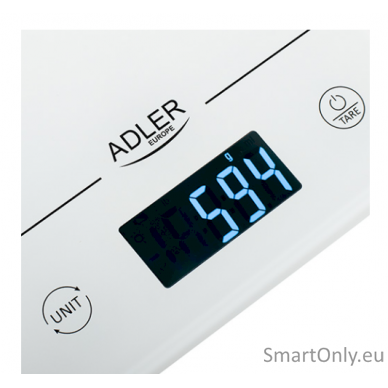 Adler Kitchen scales AD 3170 Maximum weight (capacity) 15 kg Graduation 1 g Display type LCD White 2