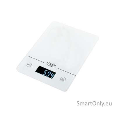 Adler Kitchen scales AD 3170 Maximum weight (capacity) 15 kg Graduation 1 g Display type LCD White