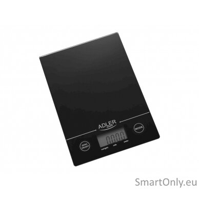 Adler | Kitchen scales | Adler AD 3138 | Maximum weight (capacity) 5 kg | Graduation 1 g | Display type LCD | Black 4