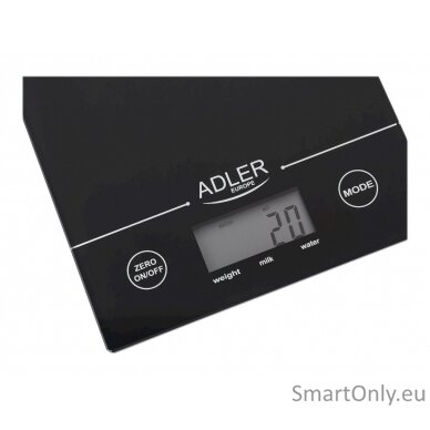 Adler | Kitchen scales | Adler AD 3138 | Maximum weight (capacity) 5 kg | Graduation 1 g | Display type LCD | Black 5