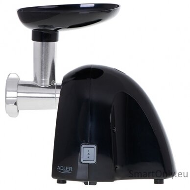Adler Meat mincer AD 4811	 Black 600 W Number of speeds 1 Throughput (kg/min) 1.8 3 replaceable sieves: 3mm for grinding poppies and preparing meat and vegetable stuffing; 5mm for meatballs, Roman roast and beef burgers; 7mm for coarsely ground sausages,  2