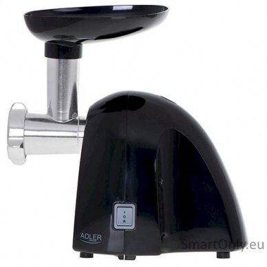 Adler Meat mincer AD 4811	 Black 600 W Number of speeds 1 Throughput (kg/min) 1.8 3 replaceable sieves: 3mm for grinding poppies and preparing meat and vegetable stuffing; 5mm for meatballs, Roman roast and beef burgers; 7mm for coarsely ground sausages,  2