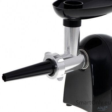 Adler Meat mincer AD 4811	 Black 600 W Number of speeds 1 Throughput (kg/min) 1.8 3 replaceable sieves: 3mm for grinding poppies and preparing meat and vegetable stuffing; 5mm for meatballs, Roman roast and beef burgers; 7mm for coarsely ground sausages,  5