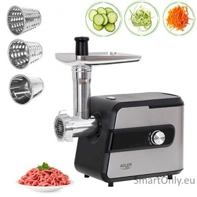 Adler Meat mincer with a shredder AD 4813 Silver/Black 600 W Number of speeds 2 Throughput (kg/min) 1 7