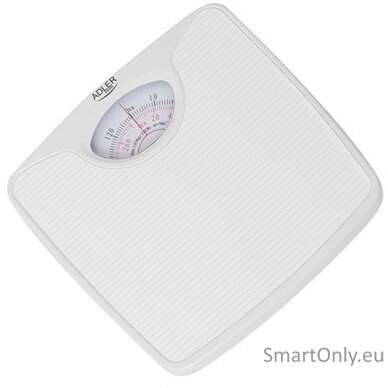 Adler | Mechanical bathroom scale | AD 8151w | Maximum weight (capacity) 130 kg | Accuracy 1000 g | White 1