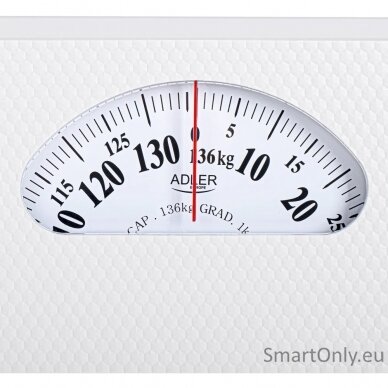 Adler | Mechanical Bathroom Scale | AD 8179w | Maximum weight (capacity) 136 kg | Accuracy 1000 g | White 3