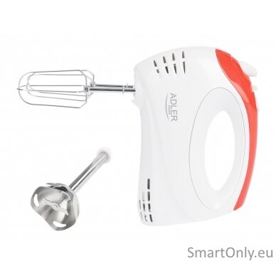 Adler Mixer AD 4212 Hand Mixer 300 W Number of speeds 5 Turbo mode White 4