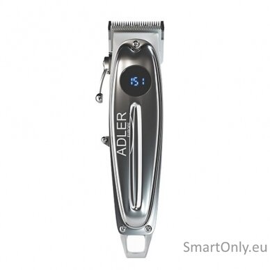 Adler Proffesional Hair clipper AD 2831 Cordless or corded, Number of length steps 6, Silver 1