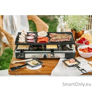 Adler Raclette - electric grill AD 6616 Table 1400 W  Black/Stainless steel 16